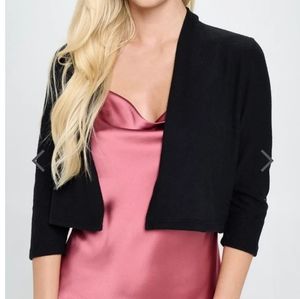 COPY - Calvin Klein black Women's 3/4 Sleeve Open-Front